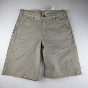 NWT Carhartt Rugged Flex Rigby Short Work Relaxed Fit Khaki Men 32 x 10" NEW